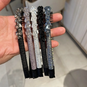 Sparkly rhinestone non-slip headbands for women featuring crystal beads in five colors
