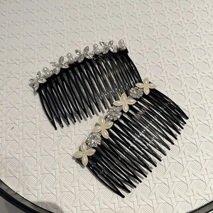 Peigne à cheveux élégant trèfle et perles pour coiffer la frange et accessoires de coiffure