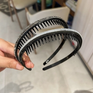 Serre-tête de Style Coréen Avec Dents Antidérapantes Strass Serre-tête pour Femmes Plastique Accessoires Cheveux Tempérament Doux