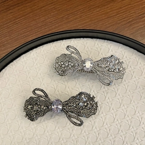 Eleganter Koreanischer Schleife Haarclip Voller Strass Zirkonia Mode Legierung Haarnadel Damen Haar Accessoires Schmuck