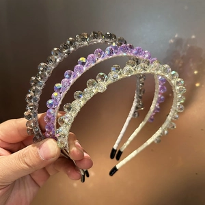 Serre-tête de Luxe en Perles de Cristal Artificiel Fait à la Main pour Femmes Style Coréen Serre-tête pour Mariage Fête Accessoires de Mode