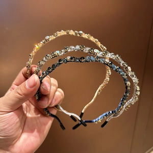 Handgefertigter Wellenförmiger Kristall Haarreif Im Koreanischen Stil Eleganter Strass Haarreif Für Damen Täglicher Party Haarschmuck