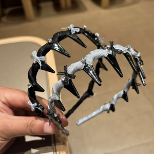 Korean Style Non-Slip Headband With Teeth Elegant Bow Rhinestone Embellishment For Women Stylish Versatile Hair Accessory