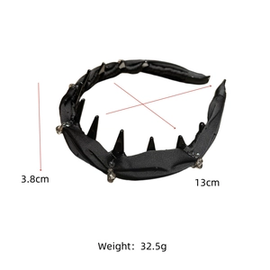 Detail showing the internal shark-tooth comb design of this pleated satin headband