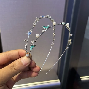 Serre-Tête Femme Élégant en Alliage Faux Künstliche Perles Étoile Queue de Poisson Doux Strass Émail Accessoires de Cheveux Fête
