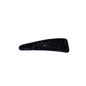 Elegant starburst black rhinestone hair clip with a sparkling crystal finish for women