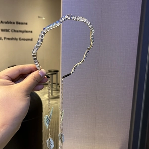 Korean Style Butterfly Tassel Headband Artificial Crystal Rhinestone Embroidered Butterfly Fairy Banquet Hair Hoop Hair Accessories