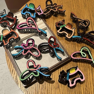 Haarklammern Im Koreanischen Stil Acryl Hochglanz Harz Schottischer Terrier Herz Schmetterling Haarnadeln Für Damen Haarschmuck
