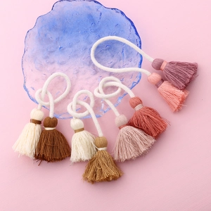 Handmade Cotton Thread Double Headed Tassel Pendant For Bags Home Decor Boho Style DIY Craft Accessories Tassel Charm
