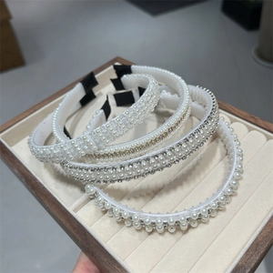 Serre-tête Élégant Rétro en Faux Künstliche Perles et Strass pour Femmes Style Français Accessoires de Cheveux Décoratifs Mariage Fête