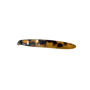 Barrette à cheveux minimaliste en acétate avec motif écaille de tortue marron et ambre