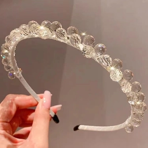 Eleganter Französischer Stil Künstlicher Kristall Perlen Haarreif Für Damen Eleganter Strass Haarreifen Funkelnde Party Bankett Haarschmuck