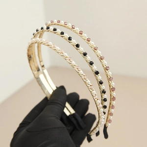 Serre-tête Fin en Alliage Baroque Élégant Avec Fausses Künstliche Perles et Cristaux Artificiels pour Femmes Accessoires Cheveux