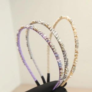 Serre-tête En Cristal Et Strass De Mode Coréenne Élégant Serre-tête En Perles De Cristal Artificiel Fait À La Main Accessoires Pour Cheveux Femme