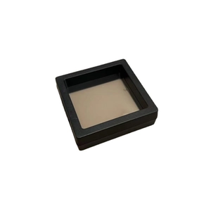 Black 3D floating jewelry display box with transparent PE film for rings and pendants