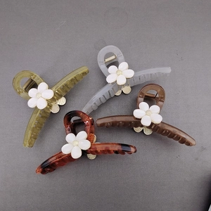 Acryl Blume Haarklammer Elegant Koreanischer Stil Haarschmuck Für Damen Tägliches Haarstyling Kopfschmuck