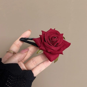 Dolce Fermaglio per Capelli a Fiore Rosa per Donna Stile Coreano Romantico Floreale Fermaglio a Becco d'Anatra Eleganti Accessori per Capelli