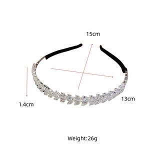 Spécifications détaillées de taille pour le serre-tête en cristal avec mesures précises