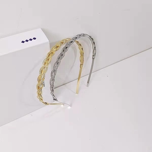 French Vintage Metal Braided Headband Gold Silver Minimalist Twisted Rope Hair Band Lightweight Alloy Headpiece Fashion Hair Accessories For Women