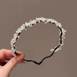 Serre-tête Élégant de Style Coréen avec Künstliche Perles d'Imitation et Cristaux Bandeau de Cheveux pour Mariage Fête Bijoux Femme Accessoires