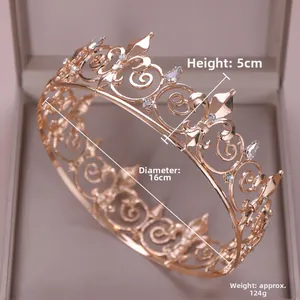 Macro detail of rose gold tiara featuring intricate filigree work and crystal accents
