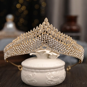 Elegant Alloy Rhinestone Crown Tiara For Bride Wedding Forest Style Headband Birthday Party Princess Hair Jewelry Accessory
