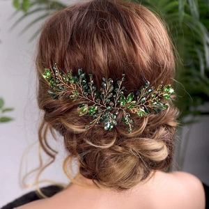 Handmade Crystal Glass Beaded Hair Vine Bridal Wedding Headband Forest Plant Style Hair Accessory For Women Party Jewelry