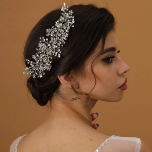 Handmade Bridal Hair Vine Crystal Rhinestone Floral Wedding Hair Accessories For Women Gold Silver Wedding Party Jewelry