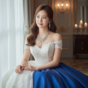 Exquisite bridal jewelry set with silver tassel necklace and earrings for wedding parties