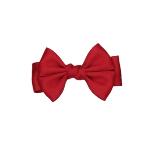 Rote Baumwoll-Schleifen-Haarspange für Mädchen mit elegantem doppellagigem Design