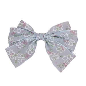 Barrette à cheveux élégante en mousseline fleurie pour filles avec motif fleurs de cerisier