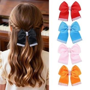 Barrettes à Cheveux Nœud en Ruban Gros-Grain Élégantes Avec Ornement de Künstliche Perles pour Filles Femmes Accessoires Cheveux