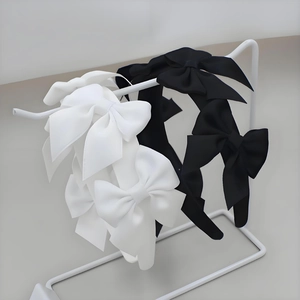Korean Sweet Satin Bow Headband For Women Elegant Multi Layer Bowknot Hair Band Princess Daily Styling Hair Accessories