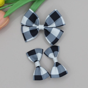 Pince à Cheveux Nœud Plaid Douce Princesse Ruban Gros-Grain Motif Gingham Accessoires Cheveux Mode pour Filles Femmes Quotidien