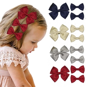 Barrettes à Nœud en Satin pour Filles Douce Princesse Tissu Pinces Croco Accessoires de Coiffure pour Fête