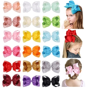6 Inch Large Grosgrain Ribbon Hair Bow Clips For Girls Toddlers Handmade Bowknot Hair Accessories With Alligator Clips