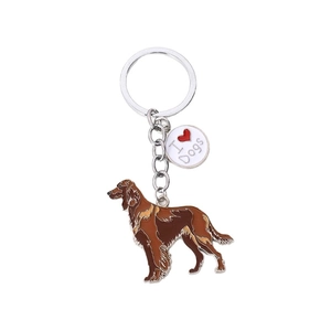 Portachiavi cane Shepherd in metallo con ciondolo I Love Dogs per chiavi auto