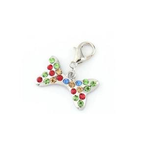 Ciondolo per Animali a Forma di Osso Bling Strass Luccicanti Accessori per Collane per Cani in Lega per Gioielli Decorativi