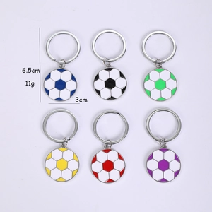 Soccer Ball Metal Keychain Zinc Alloy Sport Football League Souvenir Key Ring For Bags Backpacks Party Gift Accessory