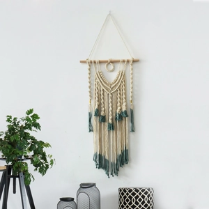 Handmade Macrame Wall Hanging Tapestry Cotton Rope Woven Tassel Bohemian Nordic Style Home Decor For Living Room Wedding