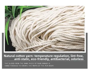 Detail of hand-woven natural cotton rope showing dense texture and off-white braided fiber