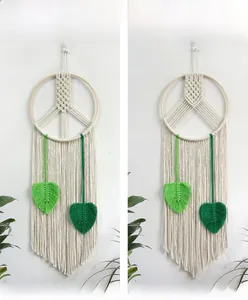 Detailed comparison of Style A and B handmade cotton peace sign wall hanging tapestries
