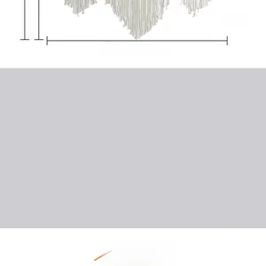 Detail specifications of Macrame wall hanging showing 1035g weight and 100cm width