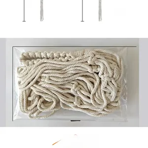 Detail of bohemian cotton woven hat rack in package showing size 20x12x2cm and 72g weight