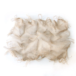 Natural handmade jute woven mesh mat with fringe for newborn photography background prop