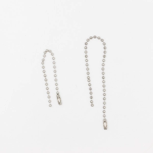 Zinc Alloy Ball Chain Connector Beaded Chain For Keychain DIY Jewelry Making Tag Hanging Accessory Minimalist Silver Tone