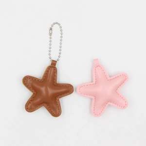 PU Leather Star Keychain Cute Star Bag Charm Pendant Colorful Star Shaped Keyring For Bag Car Keys Decor Women Girls