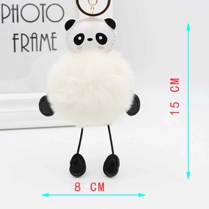 Dimensioni dettagliate del portachiavi a forma di panda altezza totale 15 cm