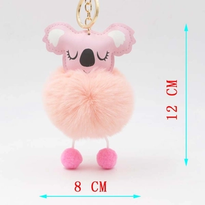 Detailansicht Koala-Plüsch-Schlüsselanhänger mit Maßen von 12 cm Höhe und 8 cm Breite