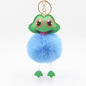 Simpatico Portachiavi Creativo a Forma di Rana in Peluche Morbido Poliestere Ciondolo per Borsa e Auto Regalo Donna Ragazze